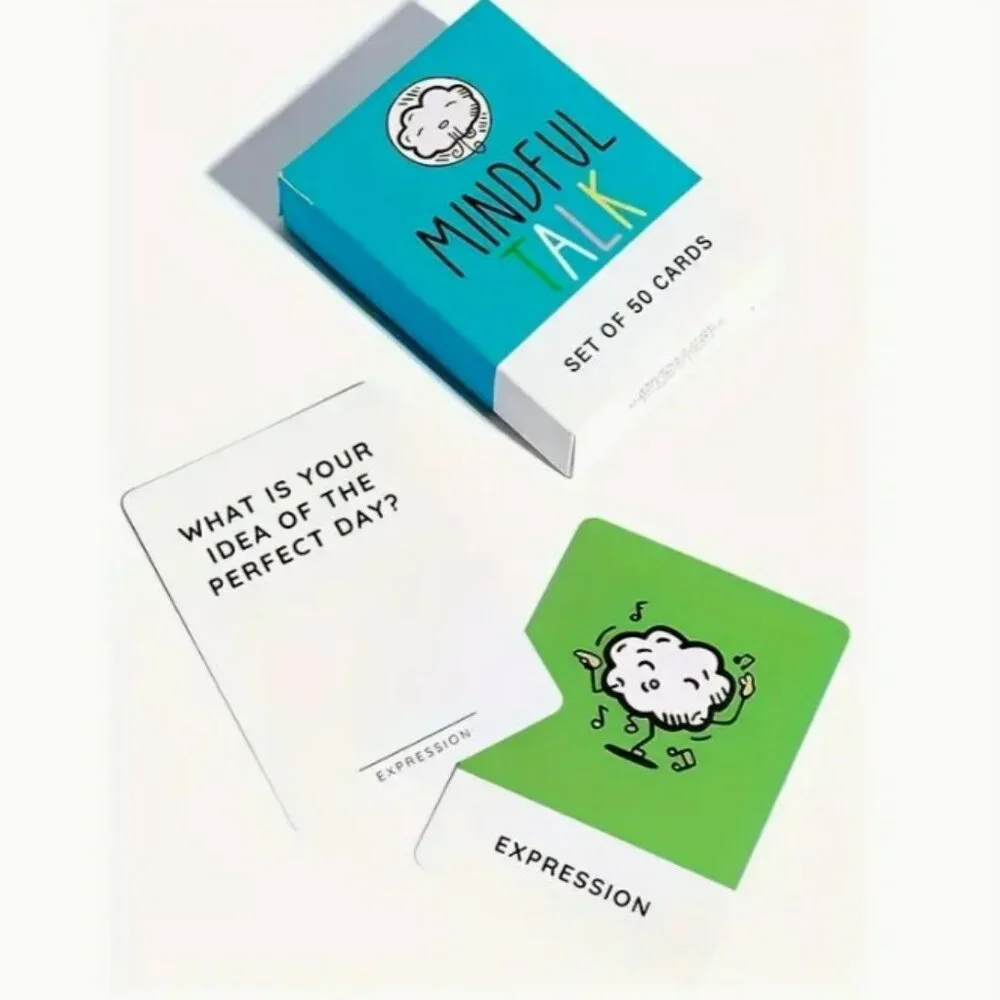 50 Cards/deck, Mindful Talk Card Game Family Party Game - NWOT
